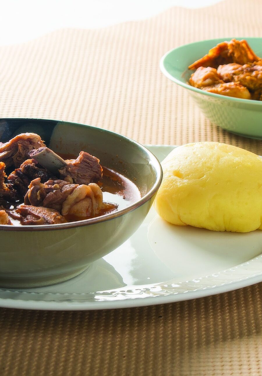 Liberian stew and fufu