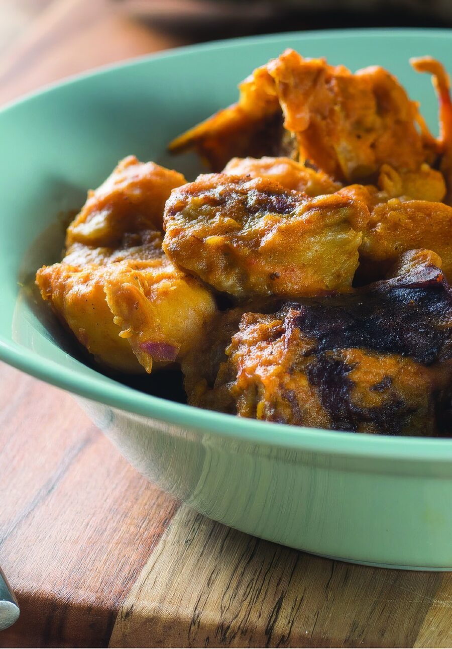 Liberian chicken and okra